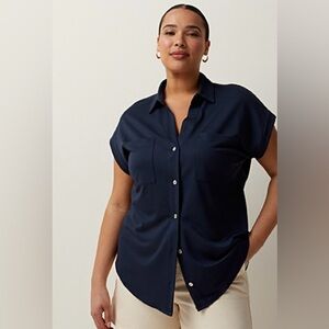 Johnny collar pique top